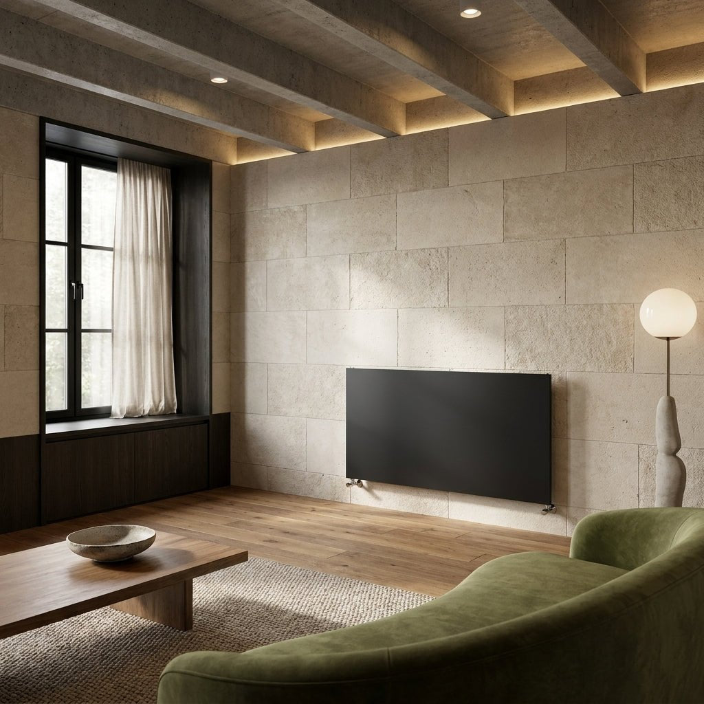 Eucotherm Mars Plus Horizontal Solid Flat Panel Radiator in H450 x W1200