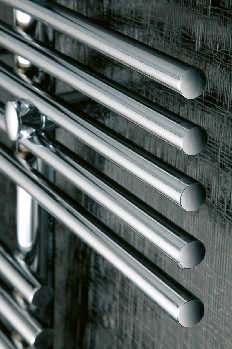Eucotherm Parallel Steel Designer Towel Radiator in Silver Chrome 1762H X 650W in Chrome