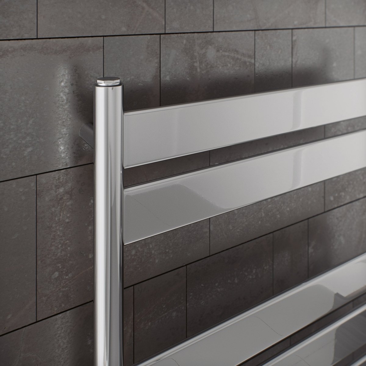 Eucotherm Primus Vito Chrome Steel Designer Towel Radiator in 800 H X 500 W
