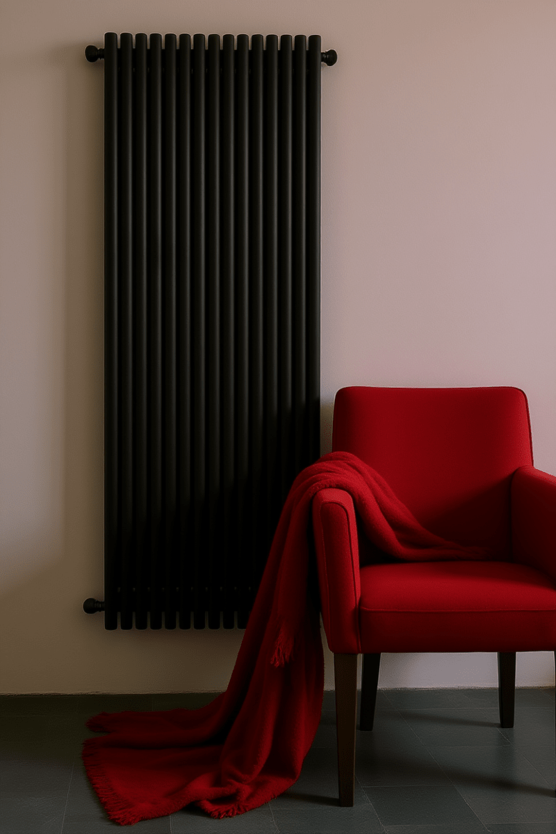 Eucotherm Supra Square Tube Vertical Radiator in 1800 H X 470 W