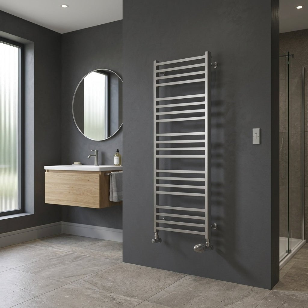 Eucotherm Verano Chrome Ladder Towel Radiator in H740 x W500