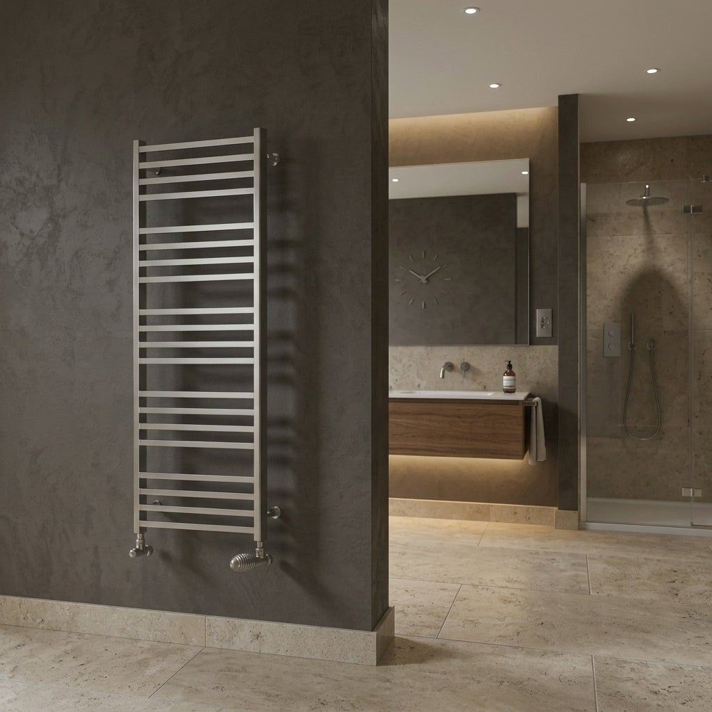 Eucotherm Verano Chrome Ladder Towel Radiator in H740 x W500