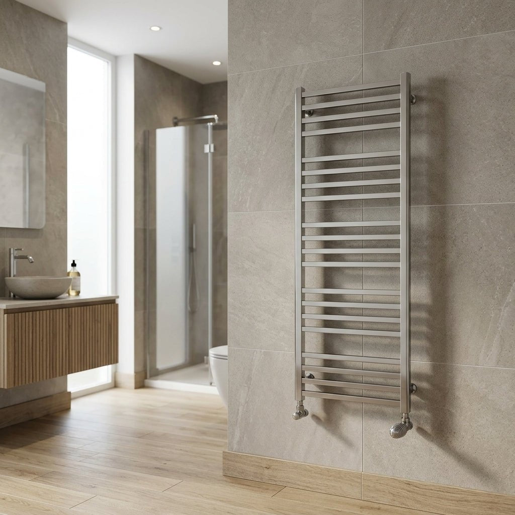 Eucotherm Verano Chrome Ladder Towel Radiator in H740 x W500