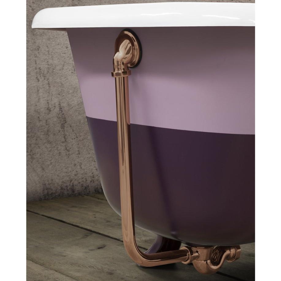 Hurlingham Exposed Bath Waste - Ice Cold Spice | Nickel H880 x W52 x D600