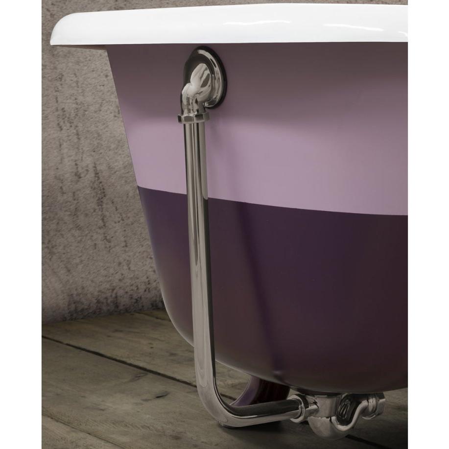 Hurlingham Exposed Bath Waste - Ice Cold Spice | Nickel H880 x W52 x D600