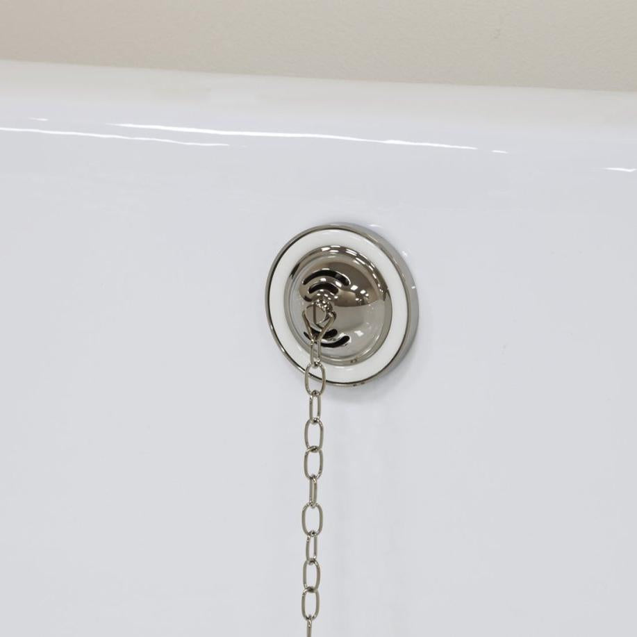 Hurlingham Exposed Bath Waste - Ice Cold Spice | Nickel H880 x W52 x D600
