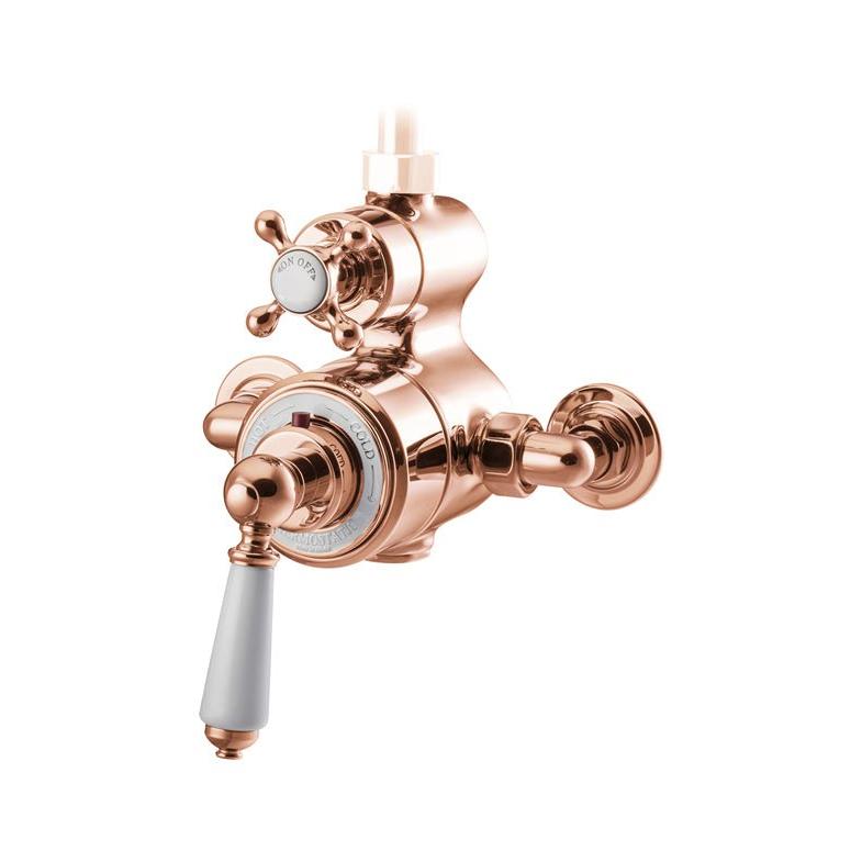 Hurlingham Exposed Thermostatic Shower Valve - Ice Cold Spice | Copper