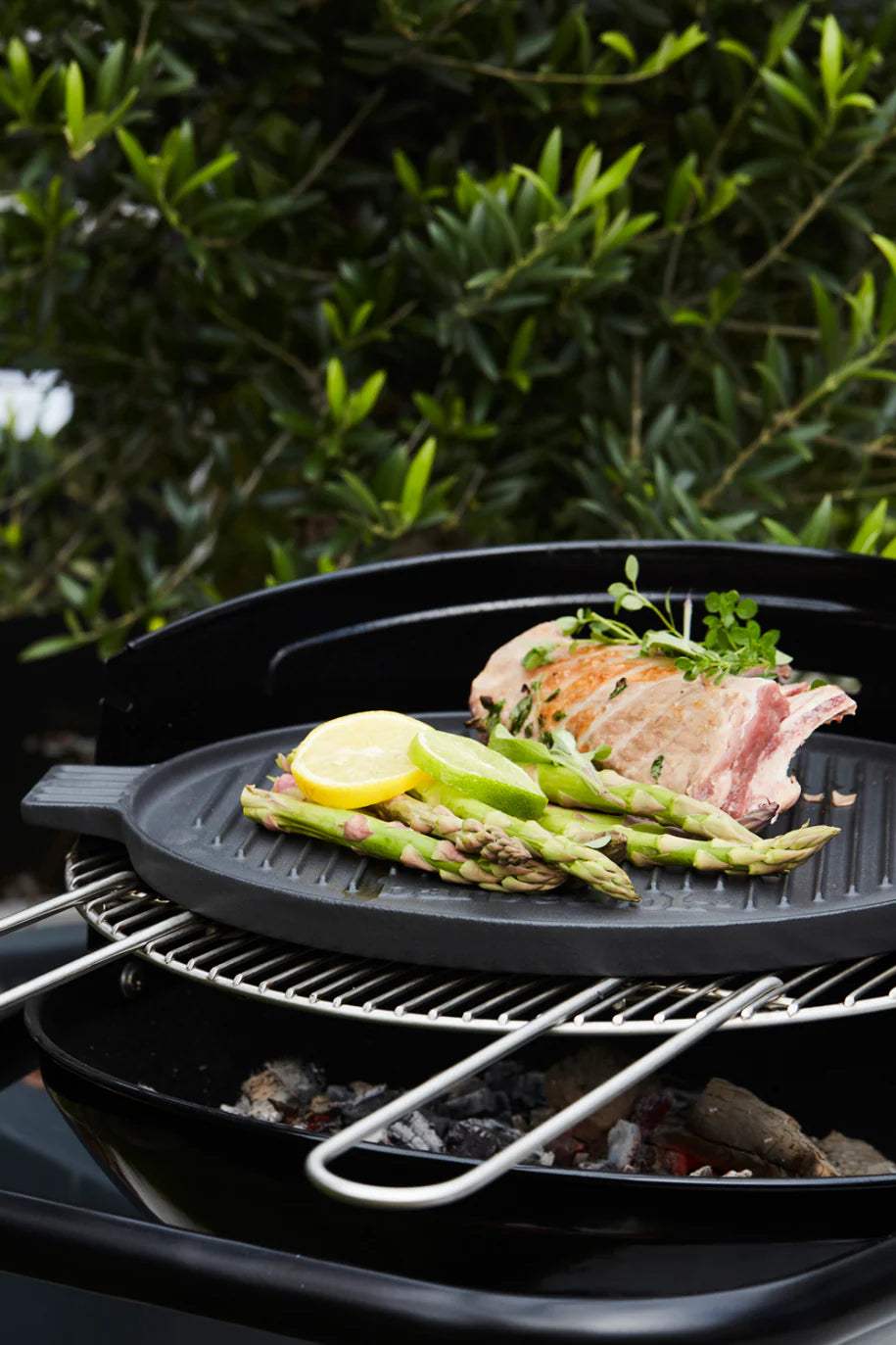 Barbecook Contact Plate for Charcoal Barbecue – Enameled Cast Iron 35 cm