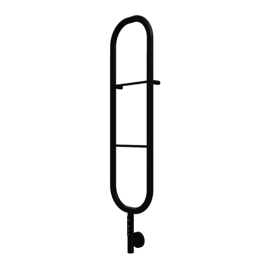 Carisa Felix Stainless Steel Dry Electric Towel Radiator - Ice Cold Spice | 1200H x 300W Matt Black