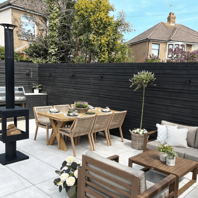 Firebloom Outdoor Wood Burning Stove in Black