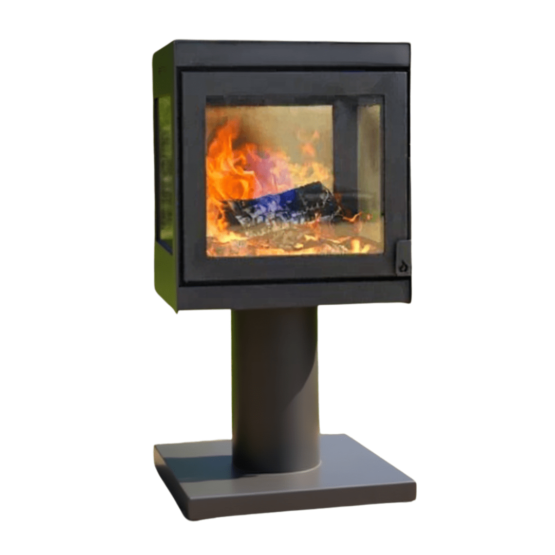 Firebloom Outdoor Wood Burning Stove in Black