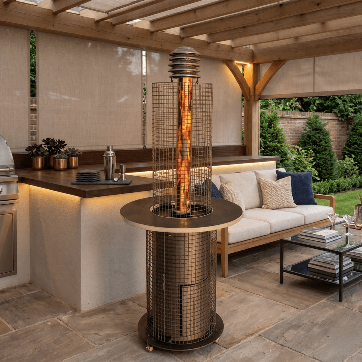 Firestorm Flamenco Patio Heater - Patio Heater - Ice Cold Spice | Black