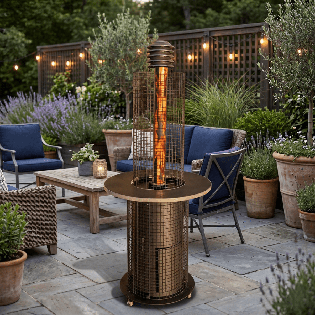 Firestorm Flamenco Patio Heater - Patio Heater - Ice Cold Spice | Black