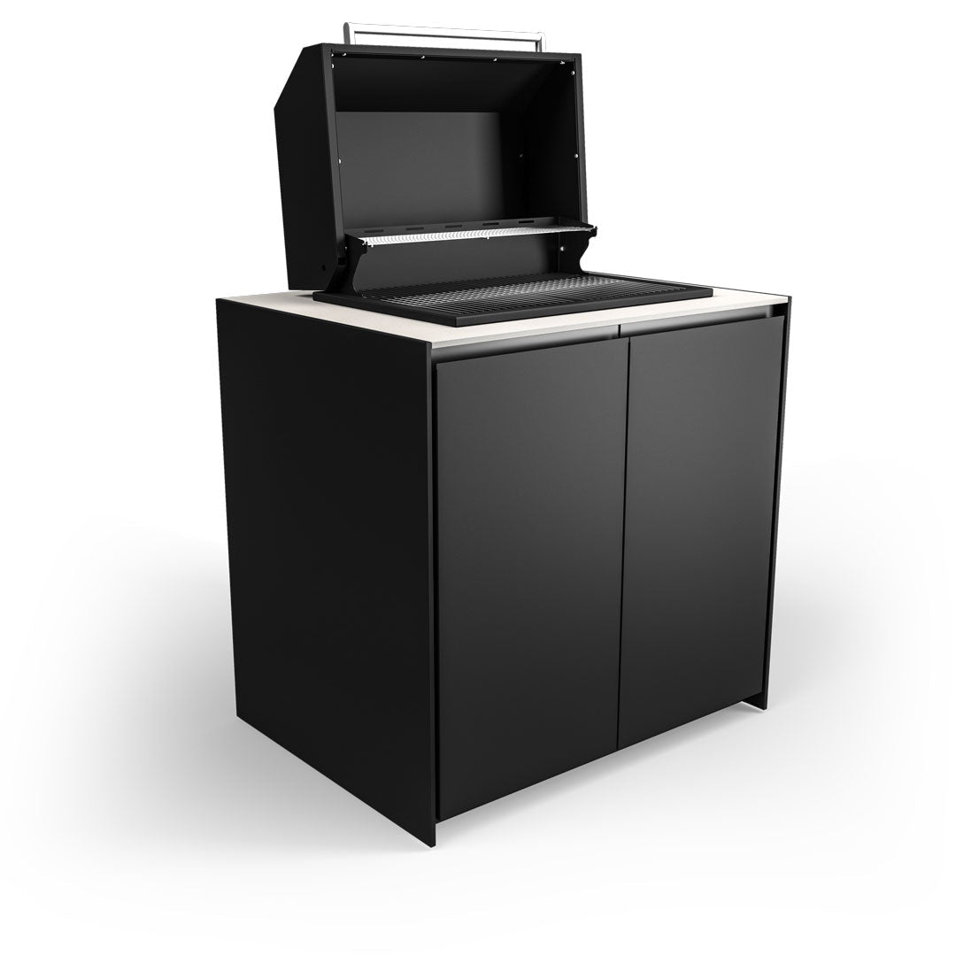 Fontana Ignes Charcoal Grill Cabinet in Black