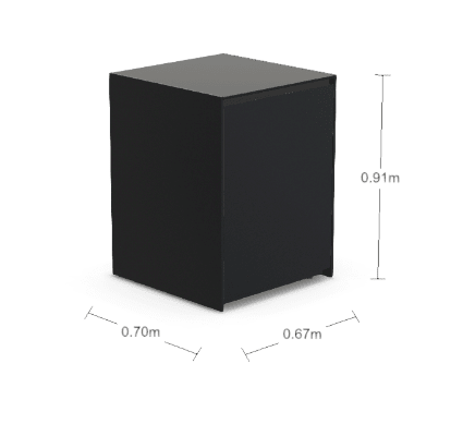 Fontana Ignes Door Cabinet 65 in Noir Avenue