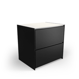 Fontana Ignes Double Drawer 65 in Black