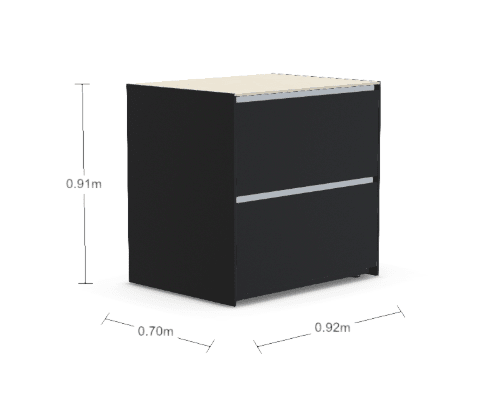 Fontana Ignes Double Drawer 90 in White Boulevard