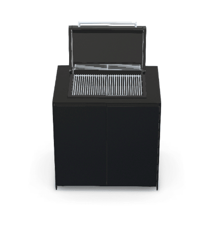Fontana Ignes Focum Charcoal Grill Cabinet in White Boulevard