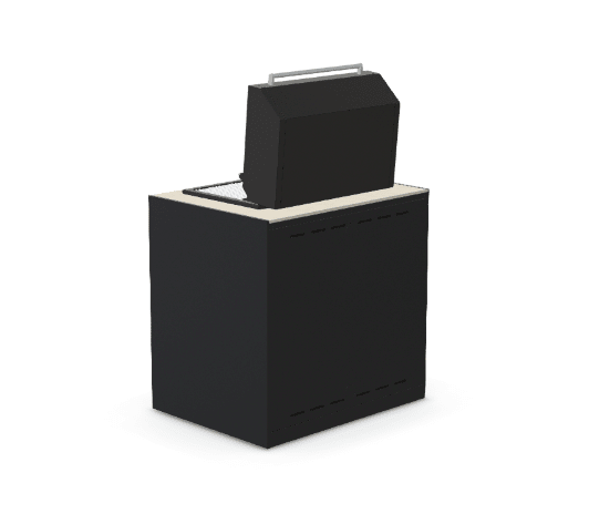 Fontana Ignes Focum Charcoal Grill Cabinet in White Boulevard