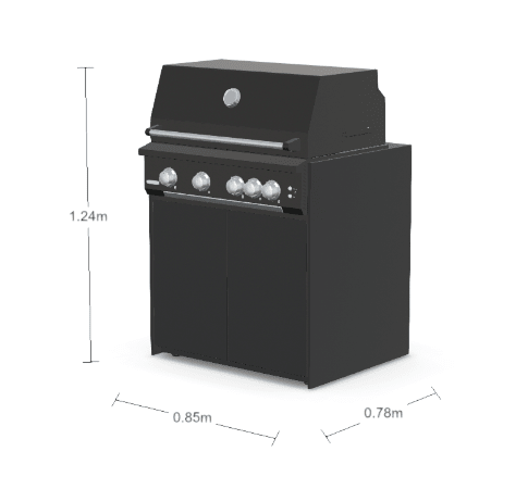 Fontana Ignes GAS BBQ Cabinet MID in White Boulevard