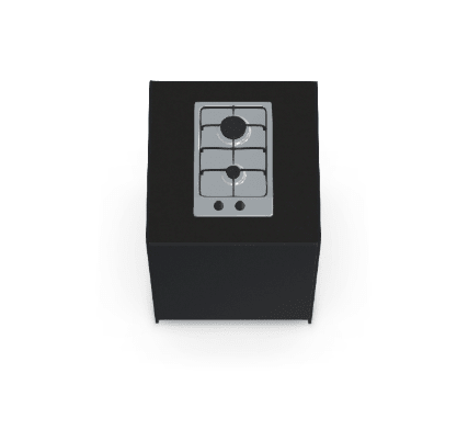 Fontana Ignes Gas Stove 2 Burner 65 in Noir Avenue