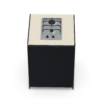 Fontana Ignes Gas Stove 2 Burner 65 in White Boulevard