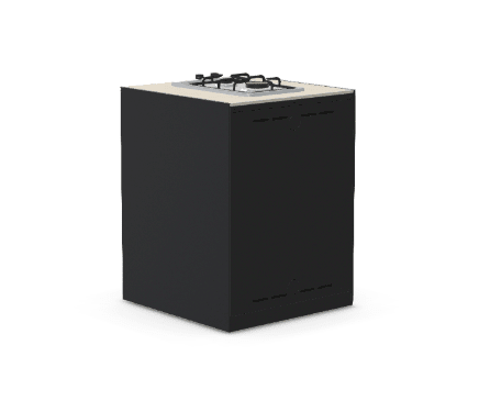 Fontana Ignes Gas Stove 2 Burner 65 in White Boulevard