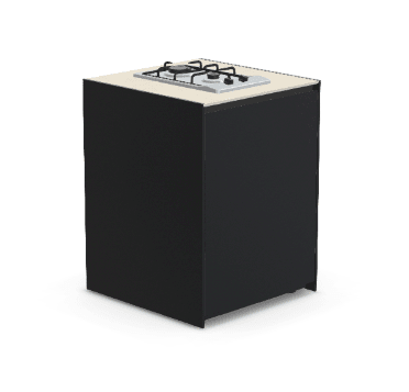 Fontana Ignes Gas Stove 2 Burner 65 in White Boulevard