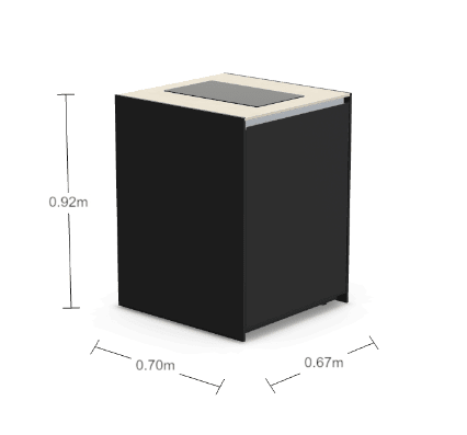 Fontana Ignes Induction Hob 2 Burner 65 in Noir Avenue