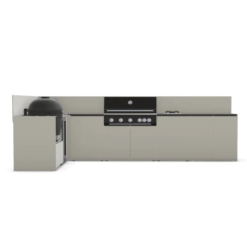 Fontana Ignes Modular Outdoor Kitchen with Porcelain Worktops in White Boulevard