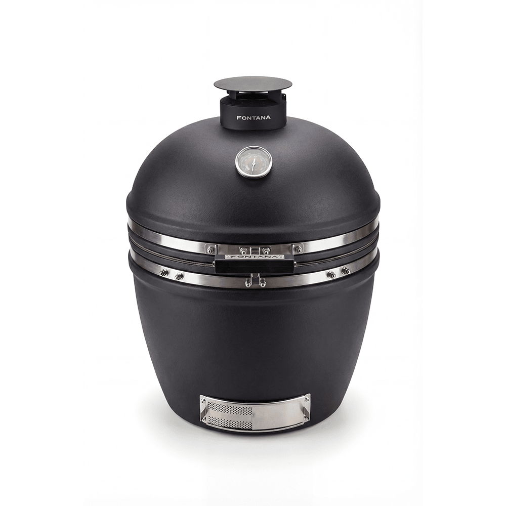 Fontana Ignes Nero 24″ Ceramic Kamado in Matt Black