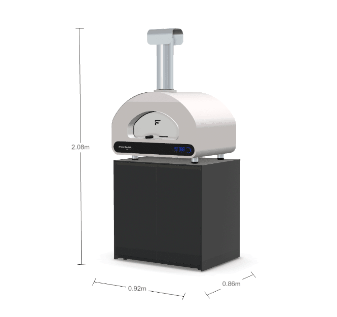 Fontana Ignes Pizza Oven Cabinet 90 in White Boulevard