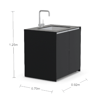 Fontana Ignes Sink 90 in Noir Avenue