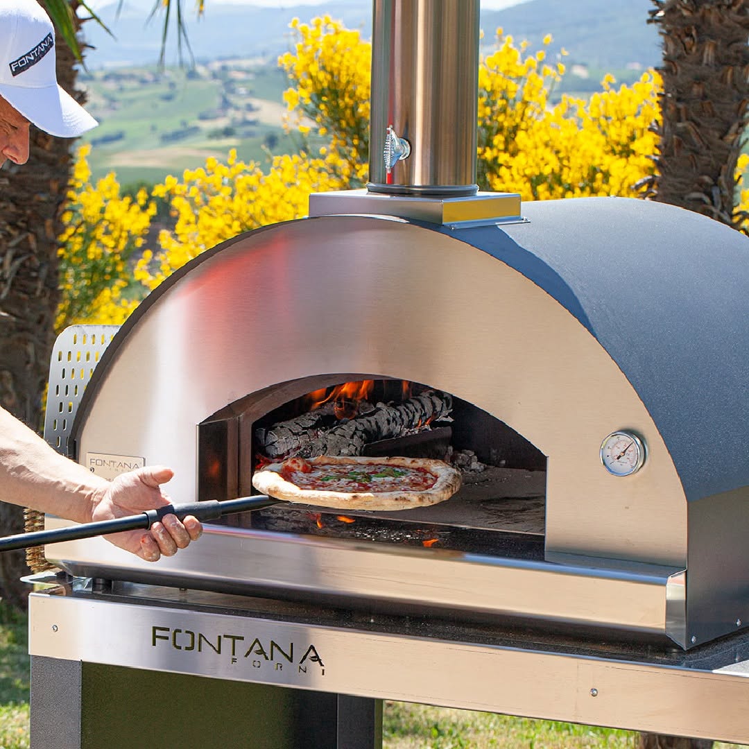 Fontana Mangiafuoco Dual Fuel Pizza Oven in Rosso