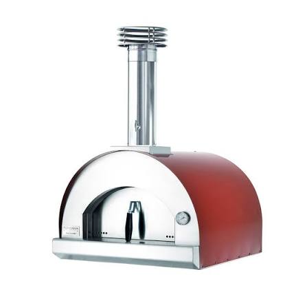 Fontana Margherita Wood Fired Pizza Oven in Rosso