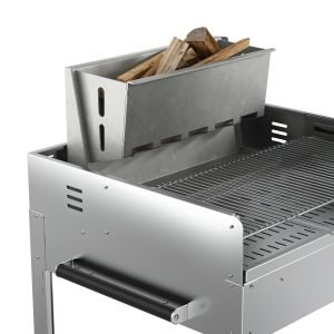 Fontana Tirreno Barbecue with Rotisseire in Stainless Steel