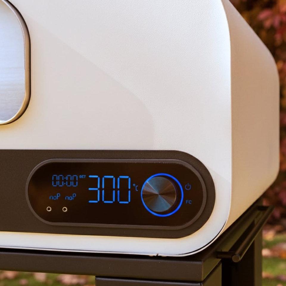 Fontana Volta 90 Dual Fuel in Grey/White Pizza Oven in White