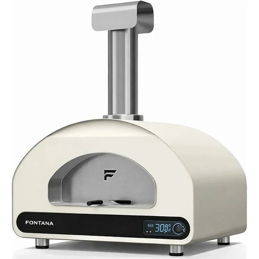 Fontana Volta 90 Dual Fuel in Grey/White Pizza Oven in White