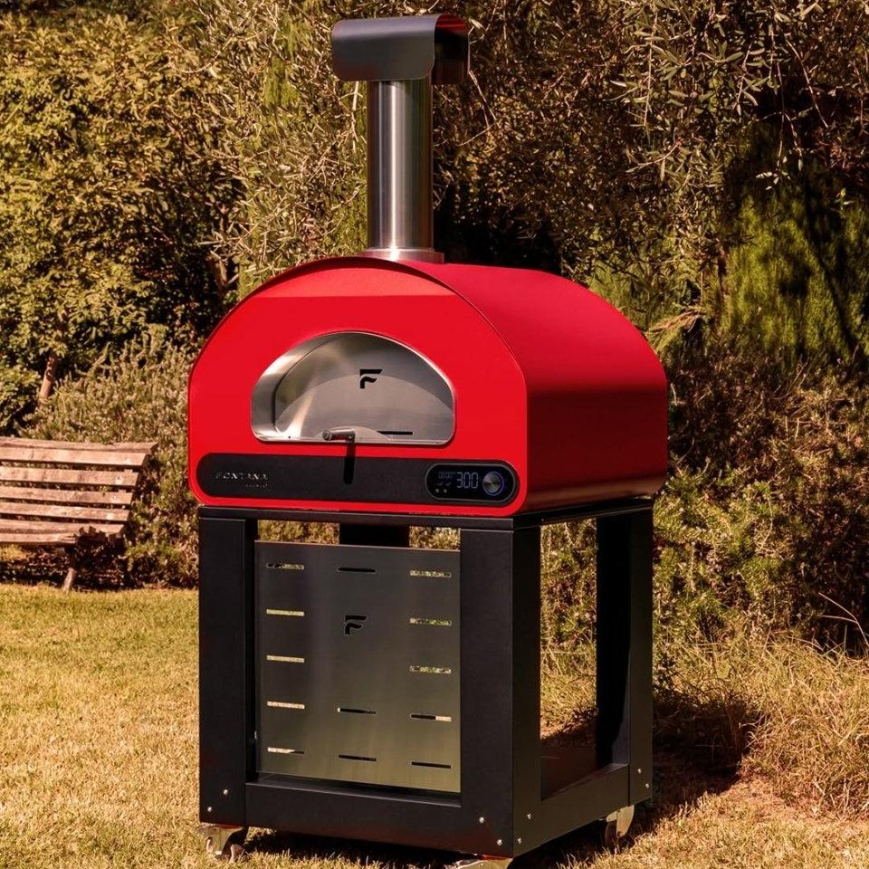 Fontana Volta 90 Dual Fuel in Rosso/Red Pizza Oven in Red
