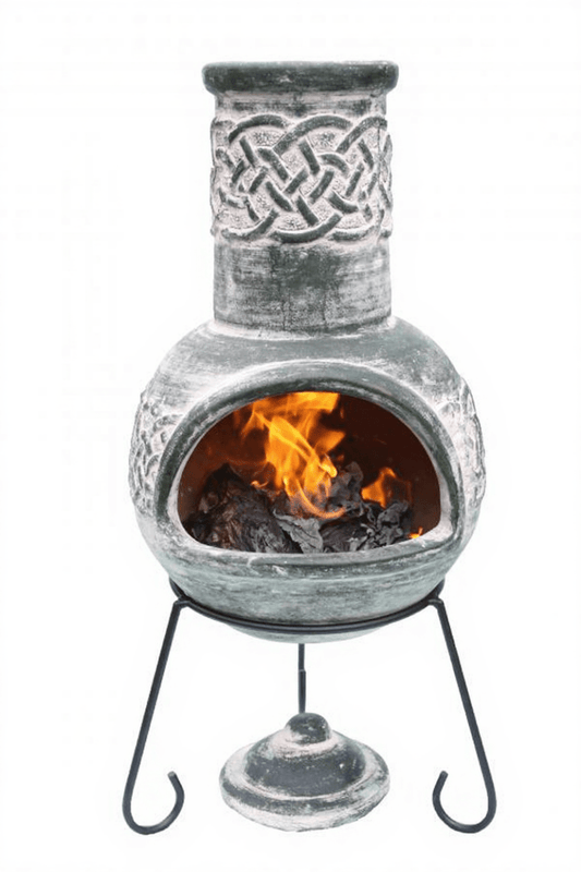 Gardeco Edyth Green Mexican Chimenea in Large