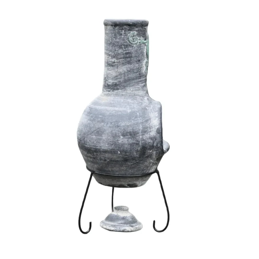 Gardeco Iguana Grey Authentic Mexican Chimenea in Medium