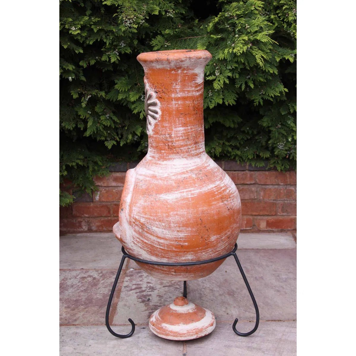 Gardeco Orange Sol Authentic Mexican Rustic Chimenea in Large