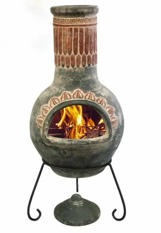 Gardeco Plumas Green Mexican Chimenea in Large