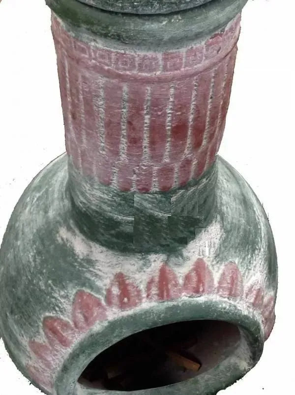Gardeco Plumas Green Mexican Chimenea in Large