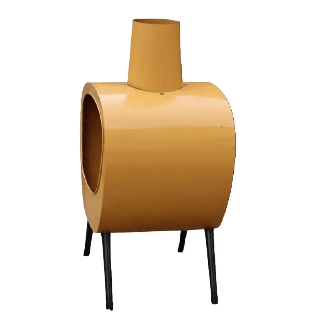 Gardeco Stella Orange Mid - Century Retro Chimenea in Vibrant Orange