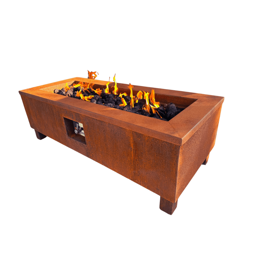 Gladiator Corten Steel Garden Fire Table 1200H x 500W in Corten Steel