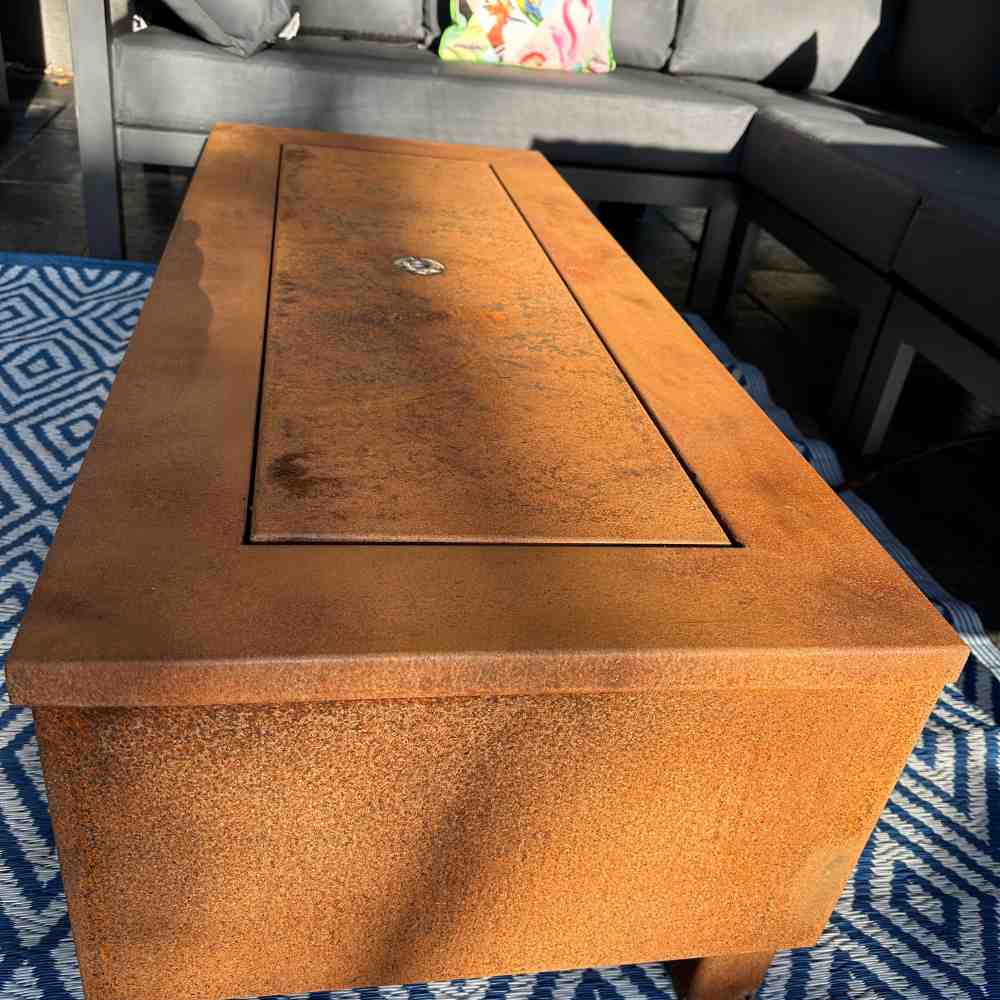 Gladiator Corten Steel Garden Fire Table 1200H x 500W in Corten Steel