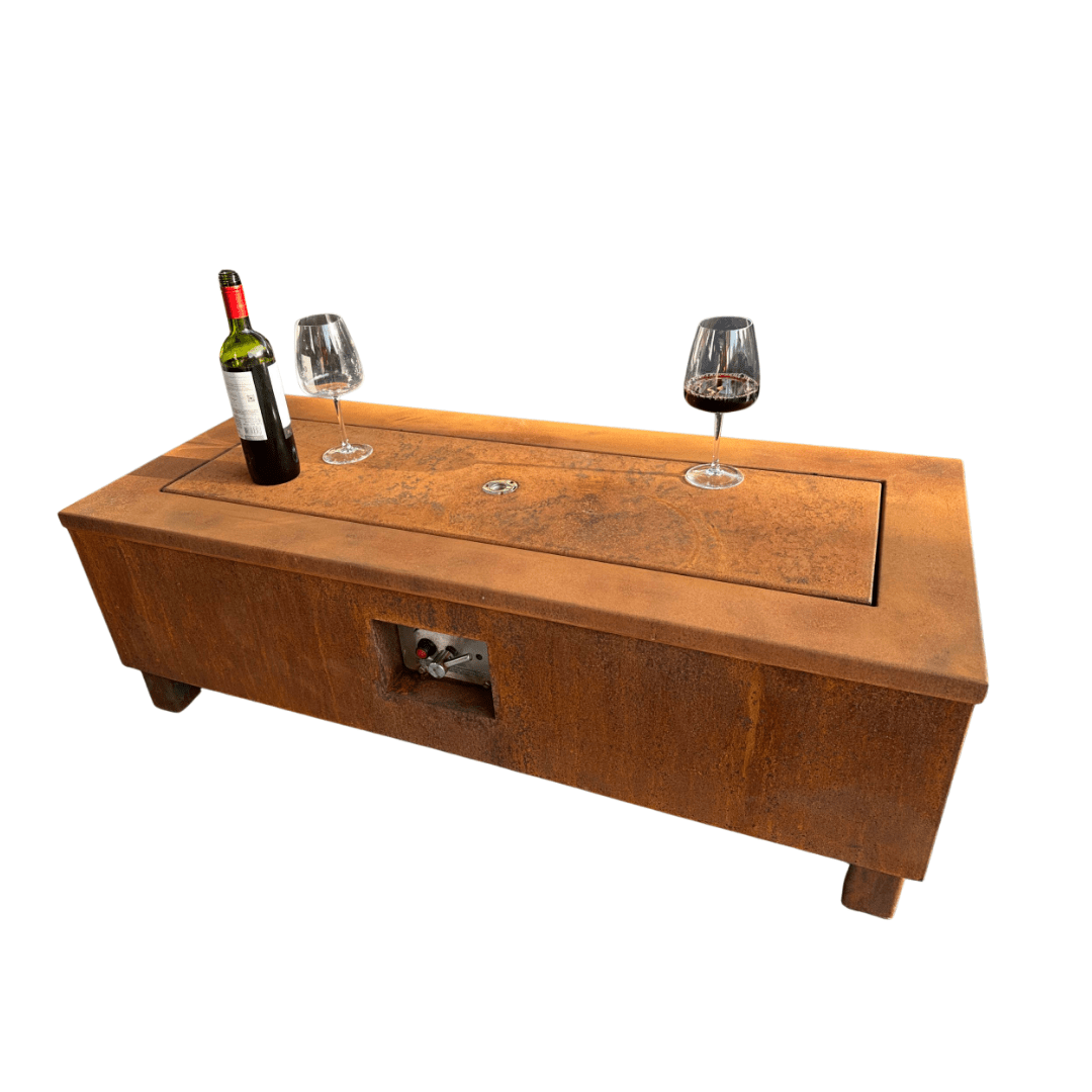 Gladiator Corten Steel Garden Fire Table 1200H x 500W in Corten Steel