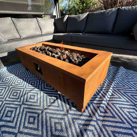 Gladiator Corten Steel Garden Fire Table 1200H x 500W in Corten Steel