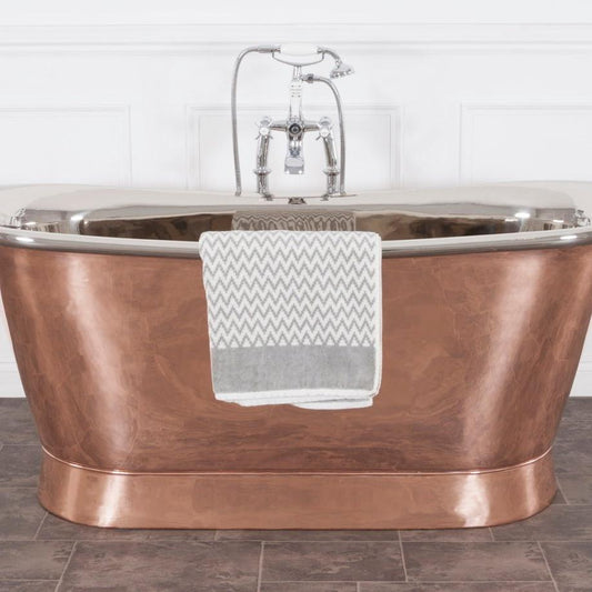 Hurlingham Normandy with Nickel Interior Freestanding Bath - baths - Ice Cold Spice | Copper L1700 x W700 x H710